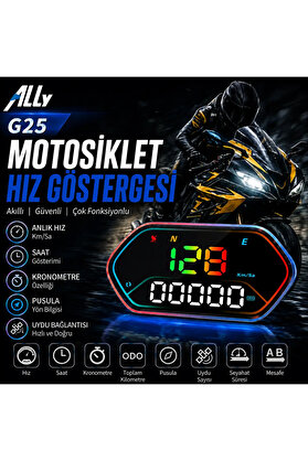 Northcity N Ally Hud G25 Obd2 + Gps Head Up Display Hud Dijital Hız Göstergesi - Motosiklet İle Uyumlu-(5775)