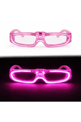 Evi̇mdeyokyok Pembe Led Işıklı Parti̇ Gözlüğü 3 Modlu – Glow &Amp Gece Eğlence Gözlüğü