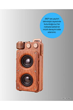 Zero Land Zngzrmll Vintage Tasarımlı Bluetooth Hoparlör Uzun Pil Ömürlü Ve (64938) Fm Destekli
