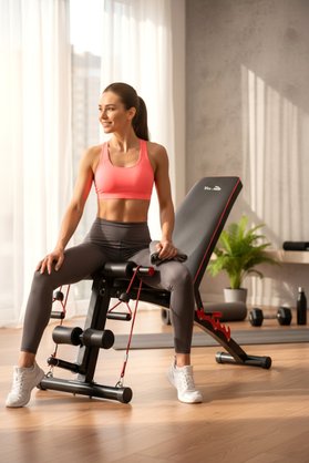 Voit V-FIT BY Voıt D208 Katlanabilir Incline/decline Ayarlanabilir Sırt Açılı Mekik ve Ağırlık Sehpası