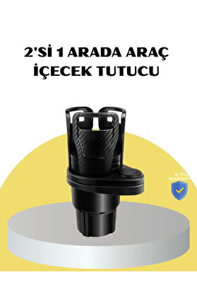 Ss Home Concept Araç İkili Bardak Tutucu Ayarlanabilir Genişlik 360° Döner Sistem