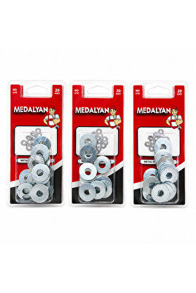 Go İthalat 240 Adet 5/16 Metal Pul 12X20Pcs () Glbl-Stl57839