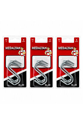 Go İthalat 48 Adet No-1 - Küçük S Kanca 12X4Pcs () Glbl-Stl57839