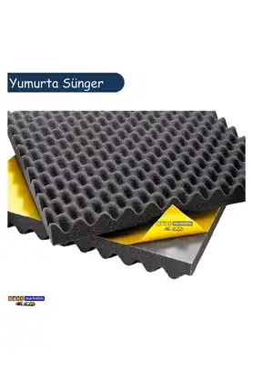 Evi̇mdeyokyok Akusti̇k Yumurta Süngeri̇ Kendi̇nden Bantlı 25 Mm 60 Dns 50X50