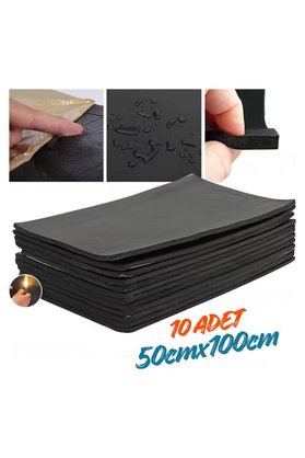 Evi̇mdeyokyok Araç Oto Kaput Kapı Taban Davlumbaz Ses Yalıtım Malzemesi̇ 9Mm Kauçuk 50Cmx100Cm 10Adet