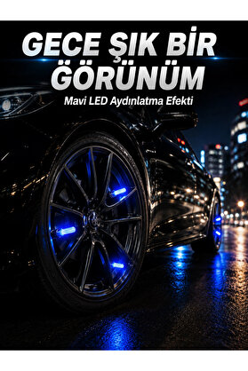 Armüz Araç Sibop Işığı 4 Lü Set Otomatik Yanan Led Lastik Aksesuarı
