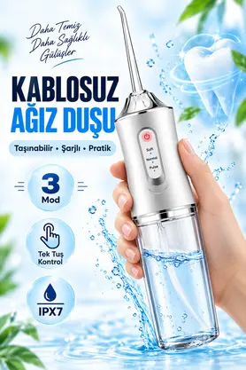 EN SİGA Şarjlı Ağız Duşu 3 Modlu Taşınabilir Diş Arası Temizleme ve Ağız Bakım Cihazı