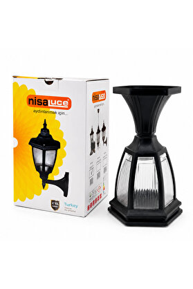 Go İthalat E27 - Ip44 Siyah 60W Set Üstü Bahçe-Balkon Sokak Lambası - Armatür Ebh01-S () Glbl-Stl57839