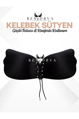 Renorva Görünmez Tasarımlı İpli Ve Kelebek Model Kaldırıcı Efektli Silikon Sütyen