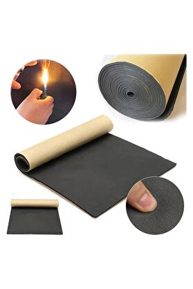 Evi̇mdeyokyok Araç 10Mm Flexi̇ Kauçuk 100Cmx 5Mt Yanmaz Oto Ses Yalıtım Süngeri̇ Yapışkanlı 5M²