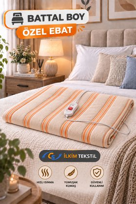 cs ilkim Kapitoneli Lüks Battal Boy Elektrikli Battaniye Yeni Sezon