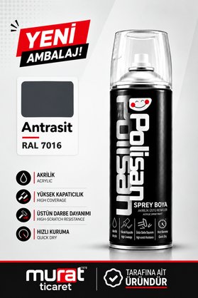 Polisan Akrilik Sprey Boya Antrasit 400 ml