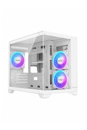 Revenge Nova Beyaz Akvaryum 3 Rgb Fanlı Temperli Cam Panel Boş M-atx Gaming Oyuncu Bilgisayar Kasası