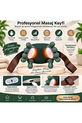 Go İthalat Çift El Şeklinde Boyun Ve Omuz Masaj Aleti 5V - 2000Mah 165X155X135Mm Dp-770 () Glbl-Stl57839