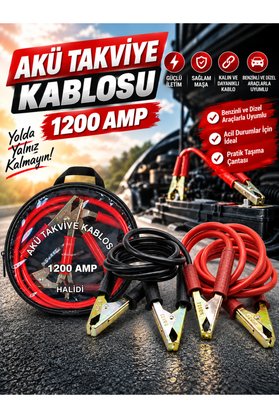 Halidi Çantalı Akü Takviye Kablosu 1200 Amper 2 Metre