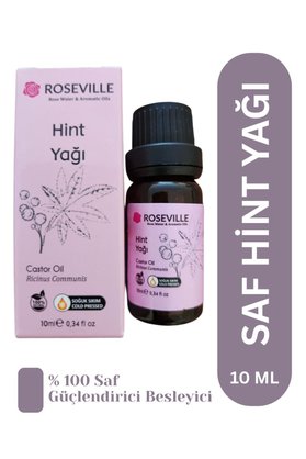 Roseville Hint Yağı Castor Oil %100 Saf Ve Doğal Soğuk Sıkım 10 Ml