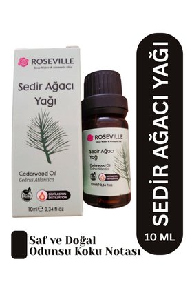 Roseville Sedir Uçucu Yağı %100 Saf Ve Doğal 10 Ml