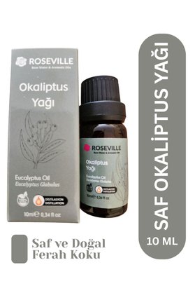 Roseville Okaliptus Uçucu Yağı %100 Saf Ve Doğal 10 Ml