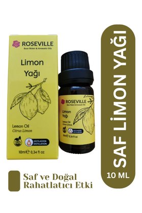 Roseville Limon Uçucu Yağı %100 Saf Ve Doğal 10 Ml