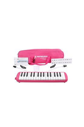 hepeğitim 32 Tuşlu Bez Çantalı Pembe Melodika