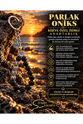 Tesbih Sakarya Kişiye Özel İsimli - Doğal Taş - Anahtarlık - 12 Renk Mevcuttur