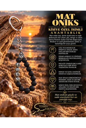 Tesbih Sakarya Kişiye Özel İsimli - Doğal Taş - Anahtarlık - 12 Renk Mevcuttur