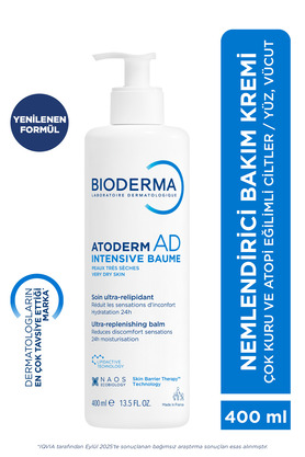 Bioderma Atoderm AD Intensive Balm Çok Kuru Atopik Cilt Kaşıntı Karşıtı Onarıcı Nemlendirici Krem 400 ml