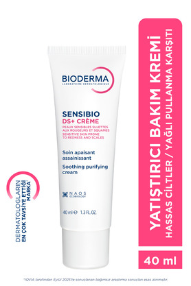 Bioderma Sensibio DS+ Cream Hassas Ciltler için Kızarıklık Karşıtı Yatıştırıcı Bakım Kremi 40 ML