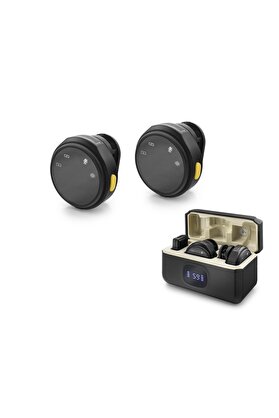 Evi̇mdeyokyok Kablosuz Çi̇ftli̇ Yaka Mi̇krofon Seti̇ Type-C Şarj Üni̇teli̇ Si̇yah Hdx2800