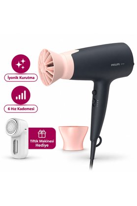 Philips 3000 Serisi Saç Kurutma Makinesi 2100w 6 ısı & BHD350/06 Tiftik Makinesi hediye