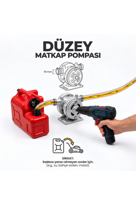 DÜZEY POMPA Düzey Matkapla Çalışan Pompa Gümüş GRİ