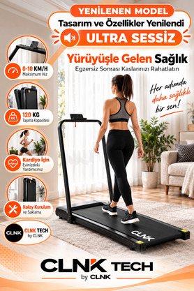 CLNK Bluetoothlu Uzaktan Kumandalı Portatif Yürüme Ve Koşu Bandı