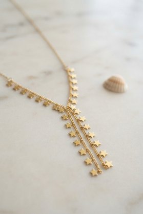 Ethab Giyim Gold Pirinç Yıldız Model Kadın Kolye 5886 - Glst9564-7690