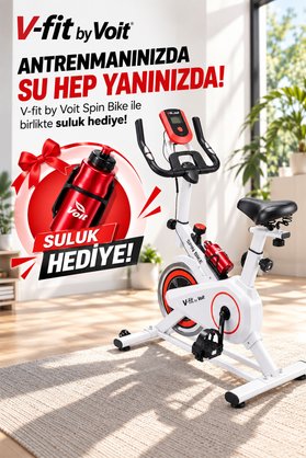 Voit Pro Spin Bike – Elden Nabız Ölçerli Ayarlanabilir Dirençli ve Sessiz Çalışan