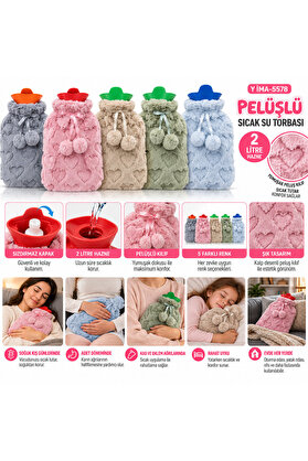 Go İthalat Peluşlu Sıcak Su Torbası Renkli 2Lt - Herhangi Bir Renk Gönderilir () Glbl-Stl57839