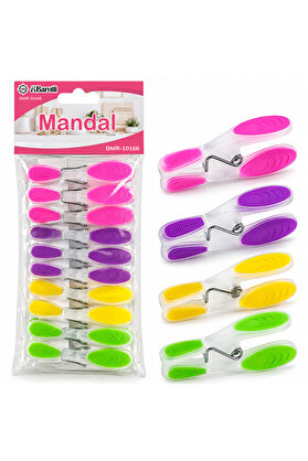 Go İthalat 10Pcs Renkli Silikon Ağız - Bas-Aç Şeffaf Plastik Mandal () Glbl-Stl57839