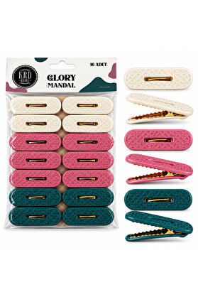 Go İthalat 16Pcs Çamaşır Mandalı Renkli Plastik - Kabartma Desenli () Glbl-Stl57839