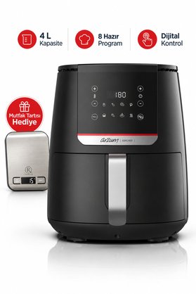Arzum Airchef Airfryer 4 L Kapasite 8 Hazır Program Mutfak Tartısı Hediye