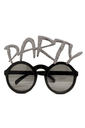 Evimdeyokyok Gümüş Simli Party Yazılı Parti Gözlüğü Show 15X7 Cm