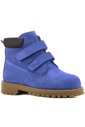 Ortopedikal Rakerplus Neson 9055-Masx Saks Mavi % 100 Hakiki Deri Cırtlı Unisex Çocuk Bot