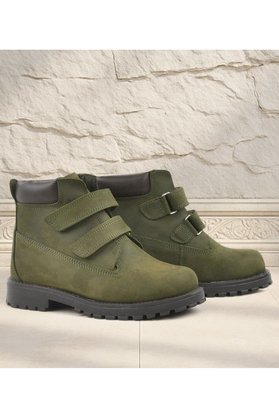 Ortopedikal Rakerplus Neson 9055-Y Yeşil % 100 Hakiki Deri Cırtlı Unisex Bebek Çocuk Bot