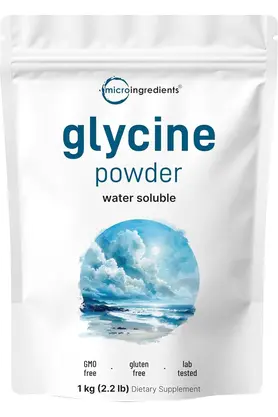 Micro ingredients Glycine Powder Water Soluble Unflavored 1 kg - Glisin Takviyesi