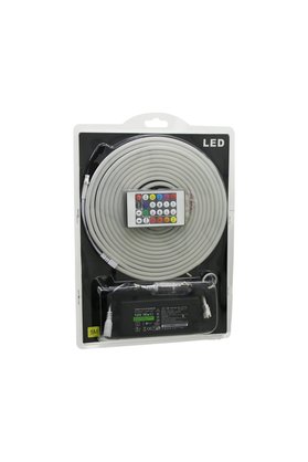 Go İthalat 5Mt Kumandalı - Adaptörlü Neon Şerit Led 12V () Glbl-Stl57839
