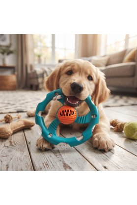 Ethab Ticaret Glbl-Tstil4136 Halatlı Frizbi Köpek Isırma Oyuncağı - Mama Ödüllü Mekanizma