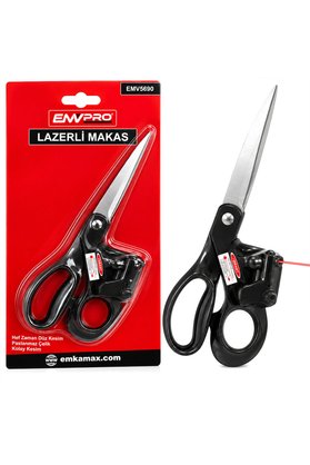 Ethab Ticaret Glbl-Tstil4136 Lazerli Makas - Terzi Makası - Pilli - Kırmızı Lazer