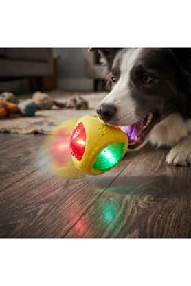 Ethab Ticaret Glbl-Tstil4136 Işıklı Köpek Isırma Topu - Sesli Oyuncak