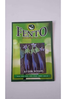 Fento Aydın Si̇yahı Patlıcan Tohumu 1 Paket %100 Yüksek Veri̇mli̇di̇r.