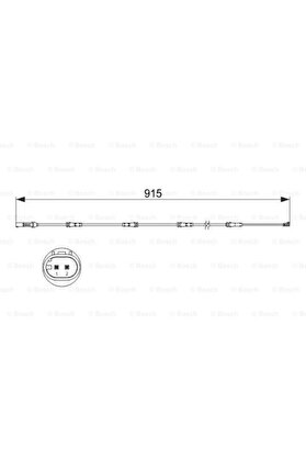 Bosch 1987473509 Balata Ikaz Kablosu 915mm Arka Bmw F10 F18 F12 F13