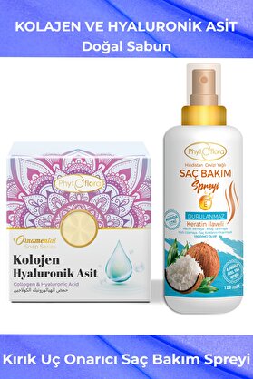 Phytoflora Kolojen Ve Hyaluronik Asitli Sabun Ve Kırık Uç Onarıcı Saç Bakım Spreyi 120 Ml