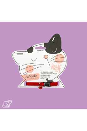 Keyf Kedi̇ Boyun Tasması Lasti̇kli̇ 1.2 Cm Geni̇şli̇k*30 Cm Boy Zi̇lli̇
